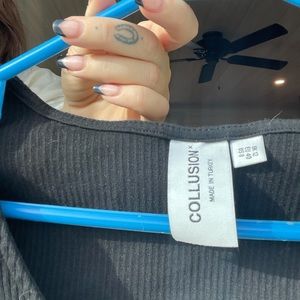 ASOS collusion crop cardigan top